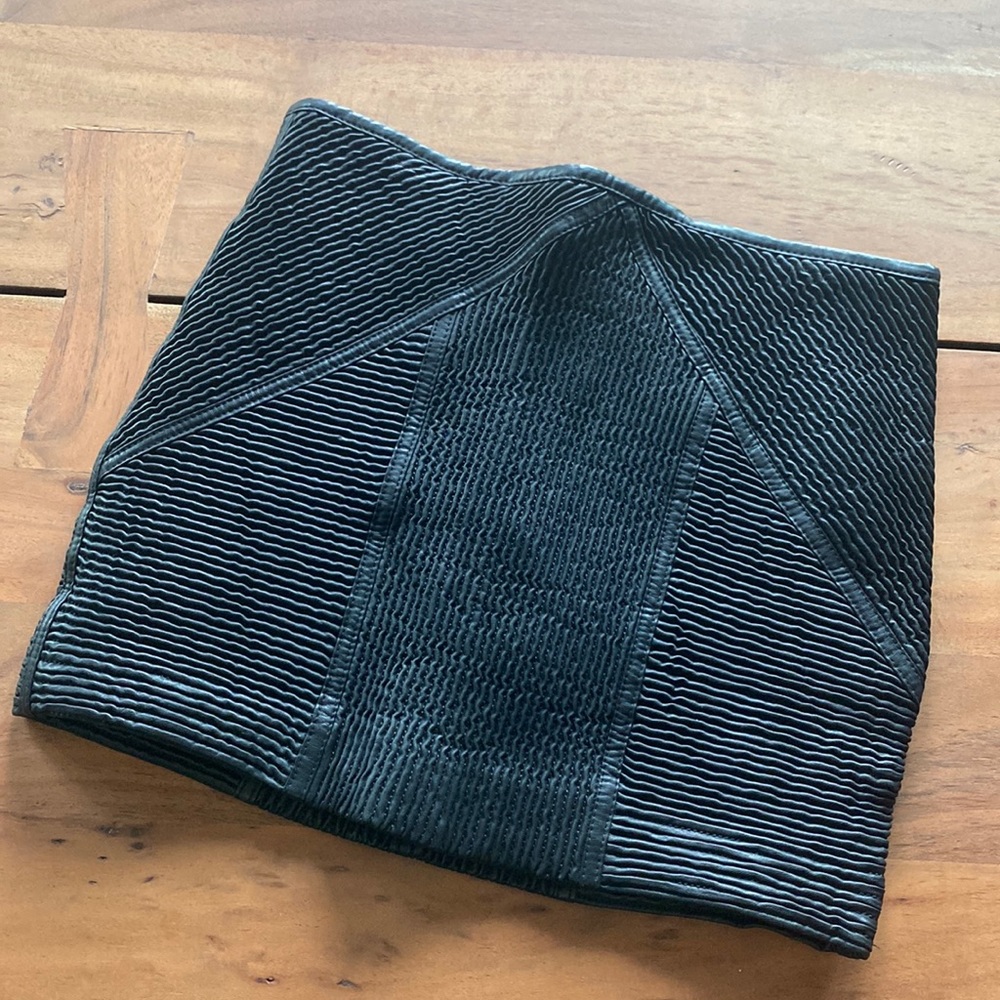 Free people faux leather mini skirt size 6